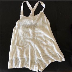 Free People crochet short overalls size XS